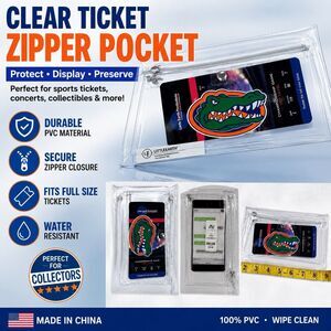 Florida gators Miami Clear Wristlet Stadium Festival Purse Bag NWT